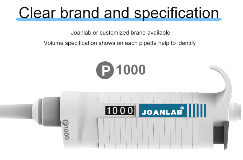 JOANLAB Micropipette Autoclaveable Pipet Mikro Autoklaf P20/P50/P100/P200/P1000/P5000/P10000