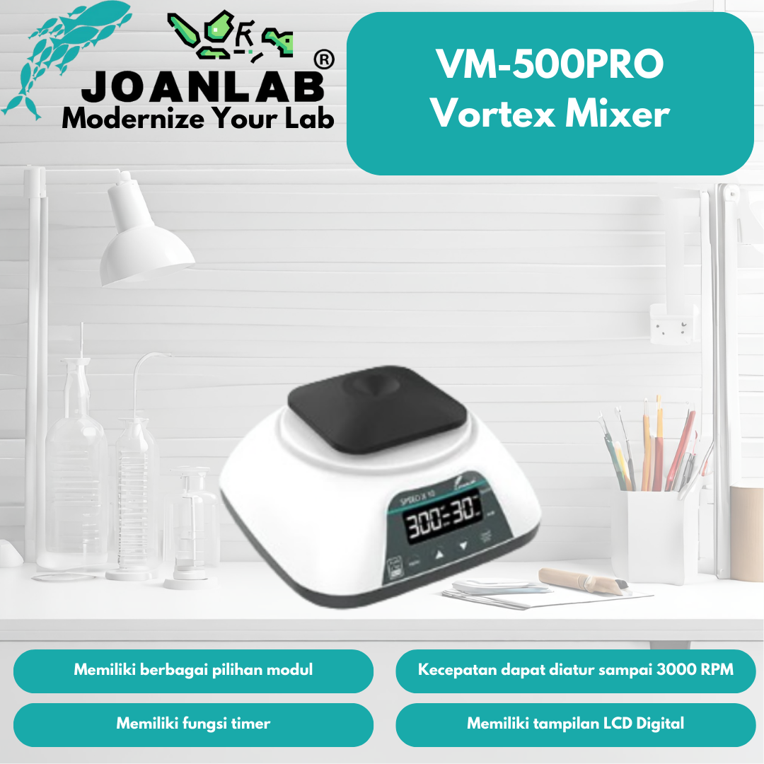 JOANLAB Mini Vortex Mixer Digital Adjustable Speed Lab Oscillator Shaker Modular VM-500PRO