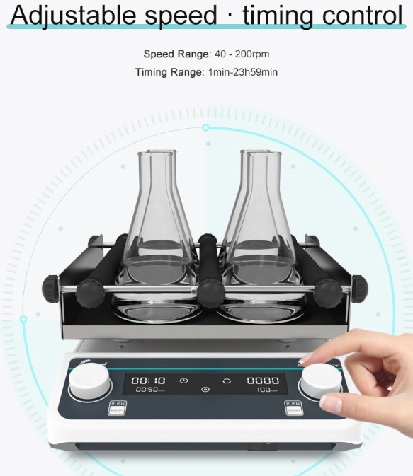 JOANLAB Orbital Shaker Erlenmeyer Rotator Brushless Motor Laboratorium Industrial OS-20PRO