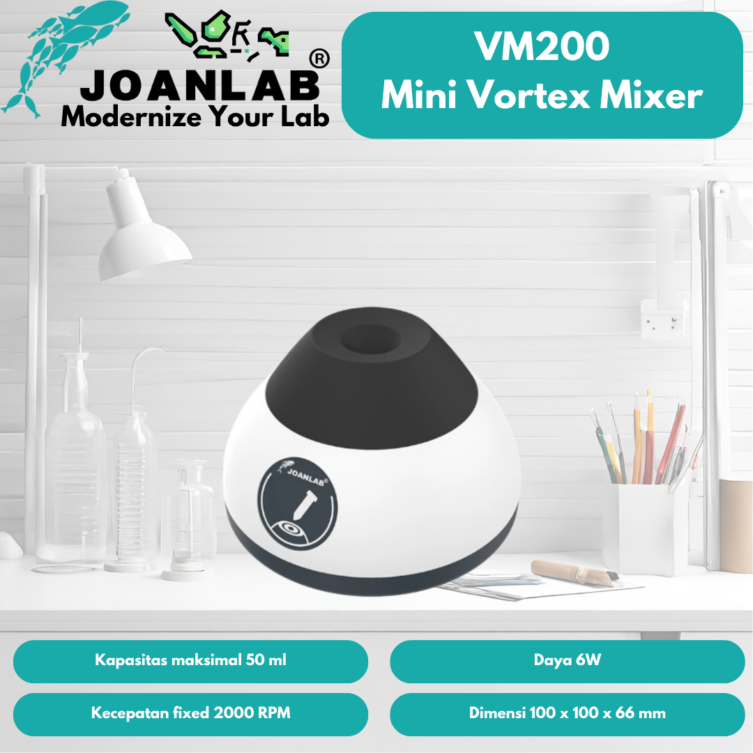JOANLAB Mini Vortex Mixer Lab Circular Oscillator Pengaduk Kecil VM200