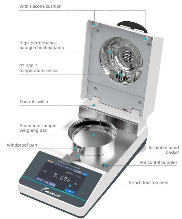 JOANLAB Moisture Balance Analyzer Analisa Kadar Air Kelembapan MBA1103 HBM