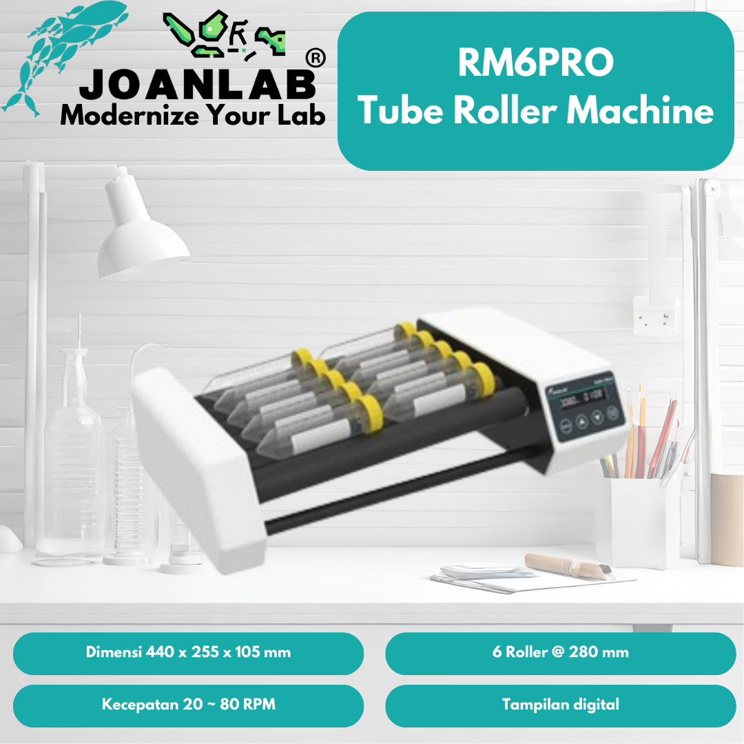 JOANLAB Tube Roller Machine Mesin Pemutar Tabung RM6PRO
