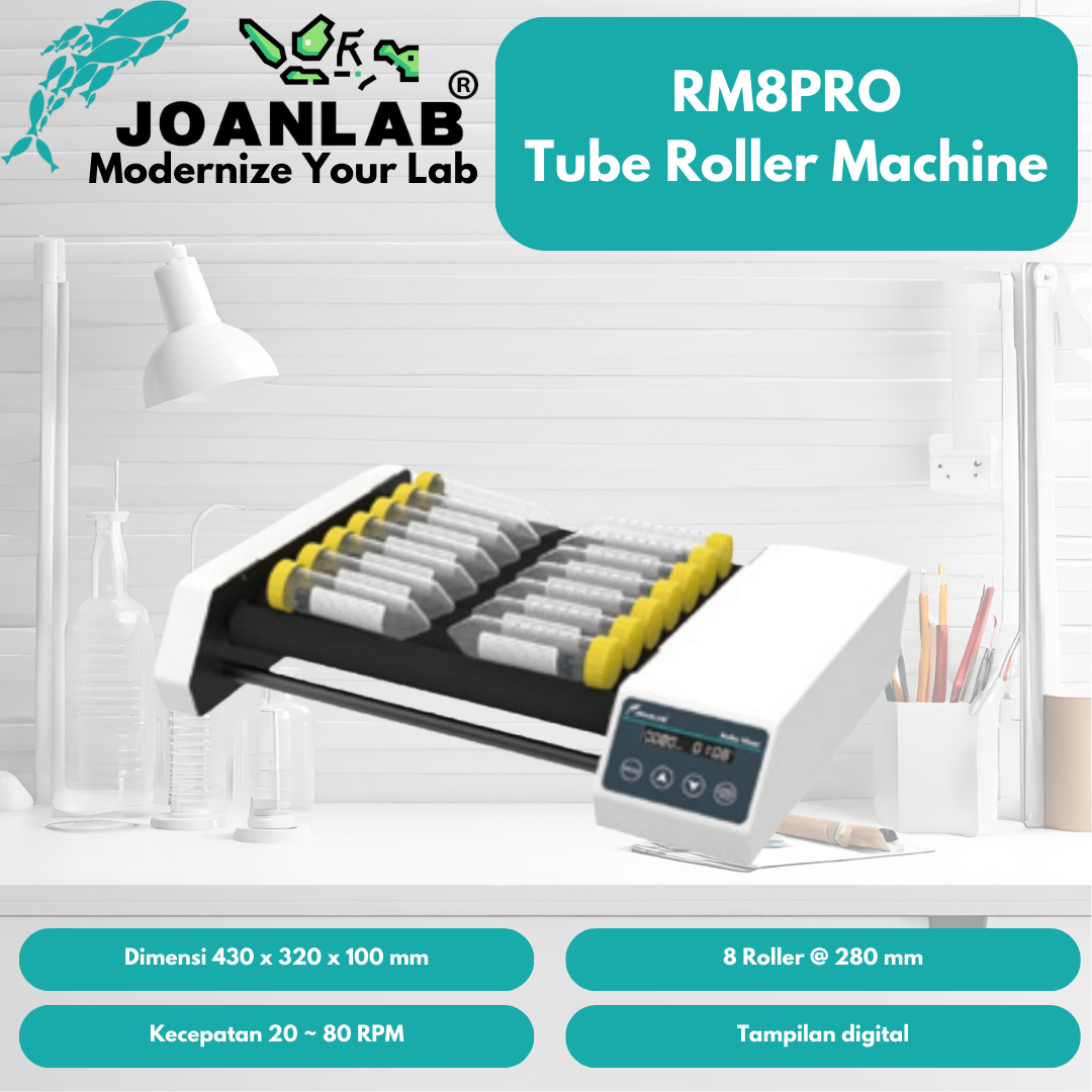 JOANLAB Tube Roller Machine Mesin Pemutar Tabung RM8PRO