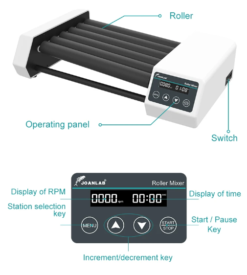 JOANLAB Tube Roller Machine Mesin Pemutar Tabung RM8PRO