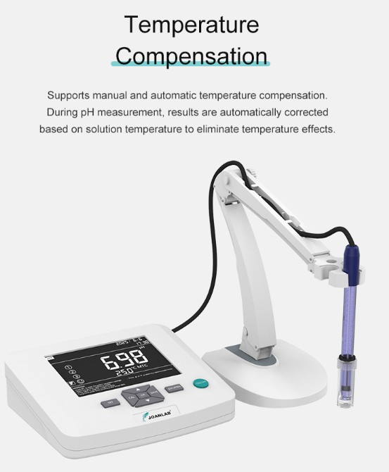 JOANLAB Desktop pH Meter Salinity ORP Dissolved Oxygen Conductivity Resistivity Bench Water Quality Analysis Lab PCD300Pro