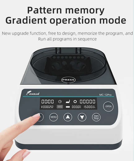 JOANLAB High Speed Centrifuge Mesin Sentrifugal Kecepatan Tinggi 12000 RPM MC12PRO