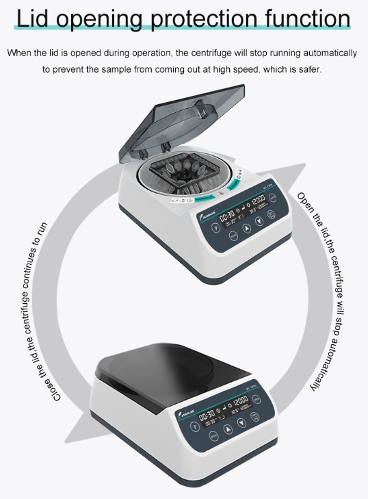 JOANLAB High Speed Centrifuge Mesin Sentrifugal Kecepatan Tinggi 12000 RPM MC12PRO