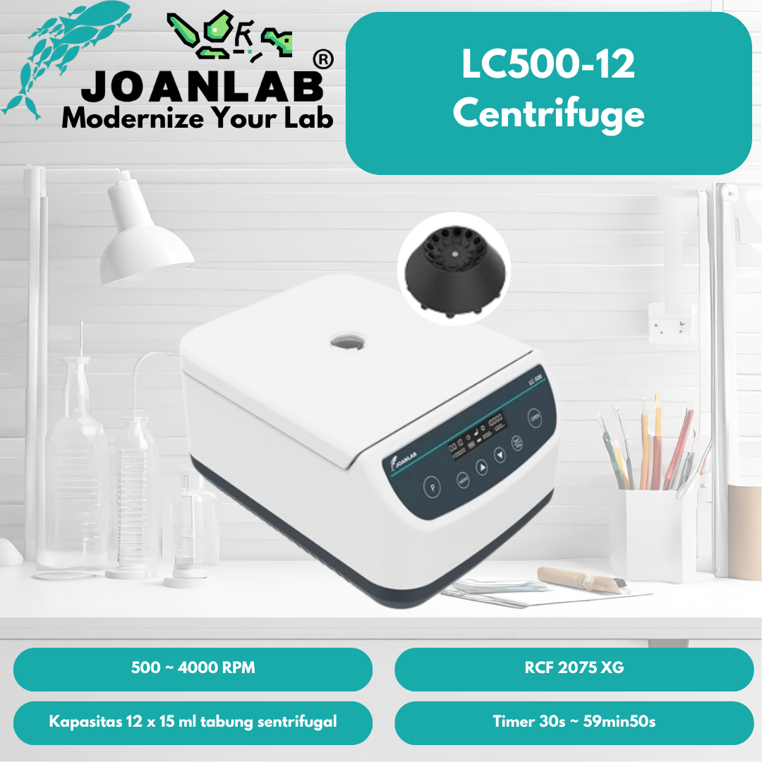 JOANLAB Low Speed Centrifuge Lab Medis Plasma PRP 4000 RPM LC500-12