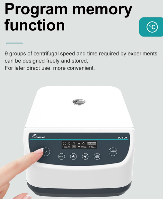 JOANLAB Low Speed Centrifuge Lab Medis Plasma PRP 4000 RPM LC500-12