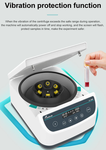 JOANLAB Low Speed Centrifuge Lab Medis Plasma PRP 4000 RPM LC500-12