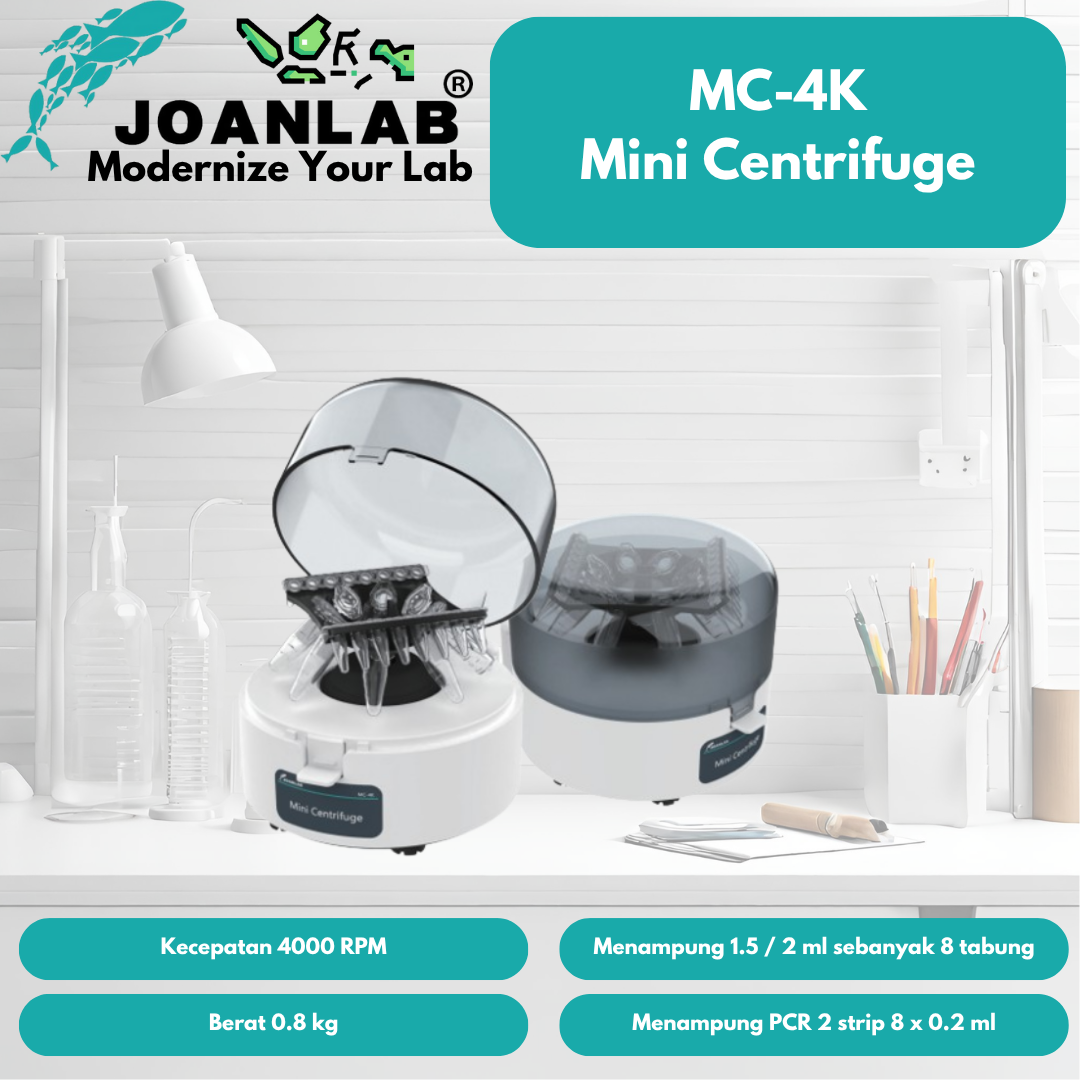 JOANLAB Mini Centrifuge 8 hole 4000 RPM Lab Kecantikan Dokter Rumah Tangga MC-4K