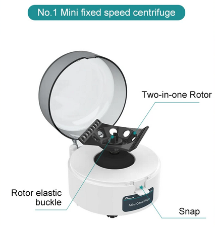 JOANLAB Mini Centrifuge 8 hole 4000 RPM Lab Kecantikan Dokter Rumah Tangga MC-4K