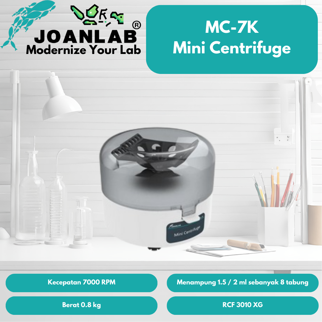JOANLAB Mini Centrifuge 8 hole 7000 RPM Lab Kecantikan Dokter Rumah Tangga MC-7K