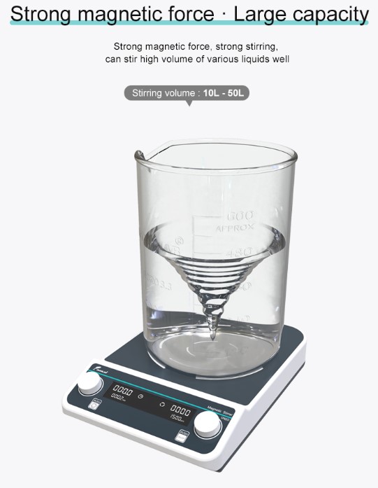 JOANLAB Magnetic Stirrer Large Pengaduk Magnet Capacity Kapasitas Besar 50L MS50L
