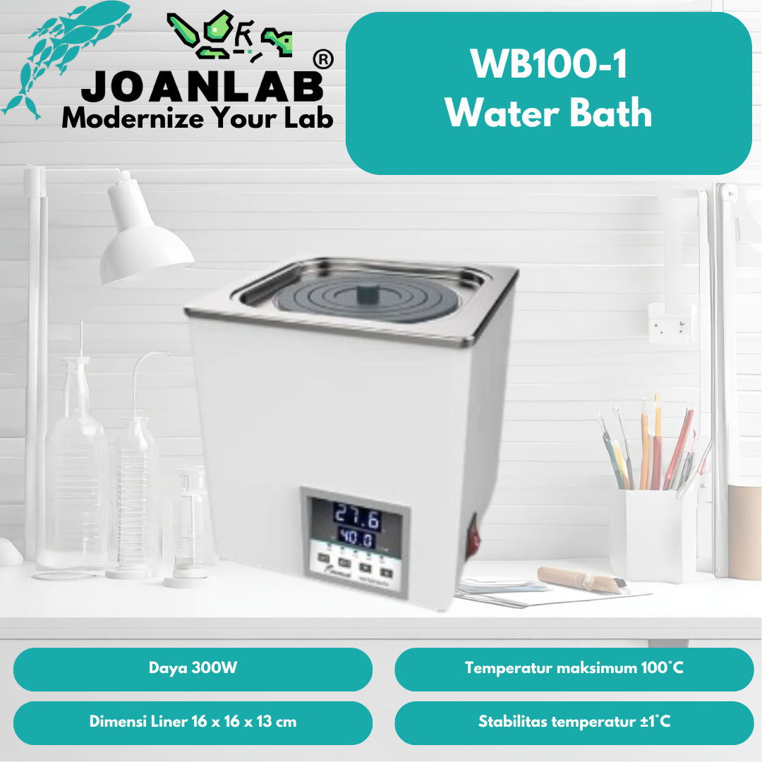 JOANLAB Water Bath Digital 1 Hole Lubang Timer WB100-1