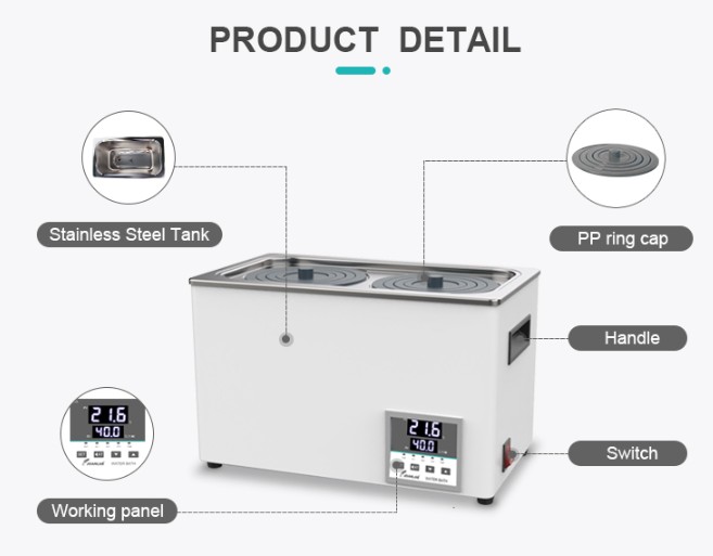 JOANLAB Water Bath Digital 4 Hole Lubang Timer WB100-4