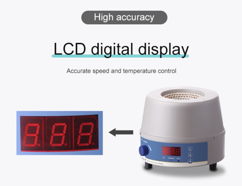 JOANLAB Heating Mantle + Magnetic Stirrer 2000ml Mantel Pemanas Distilasi Pengaduk HMSC2000