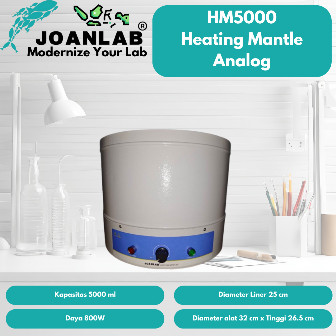 JOANLAB Heating Mantle 5 Liter Mantel Pemanas Distilasi HM5000