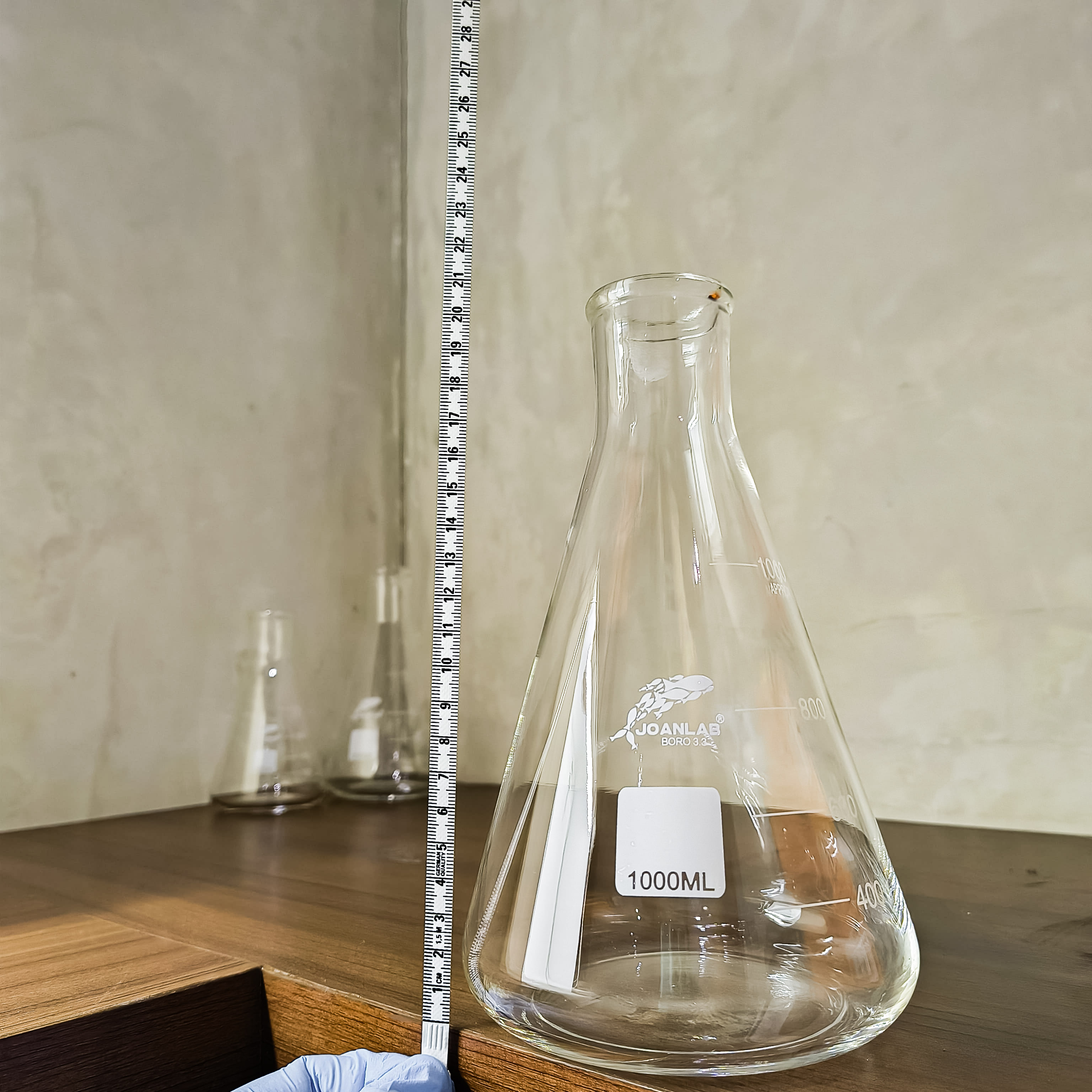 JOANLAB Tabung Erlenmeyer Labu Boro 3.3 1000 ml