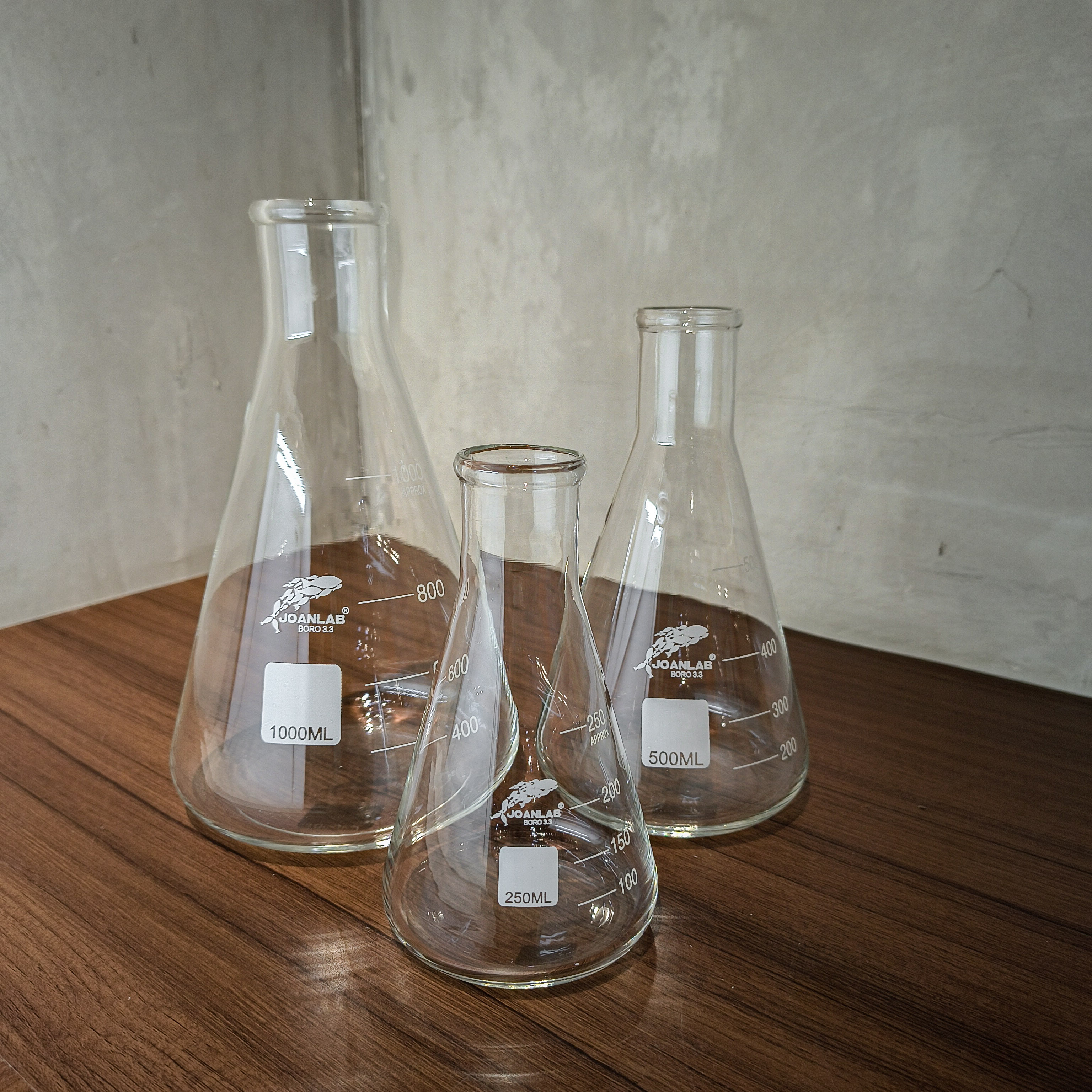 JOANLAB Tabung Erlenmeyer Labu Boro 3.3 1000 ml