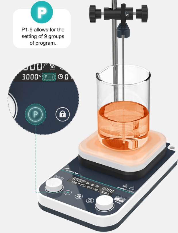 JOANLAB Hotplate Magnetic Stirrer Heating 10 Liter Pemanas Pengaduk HS-10MAX