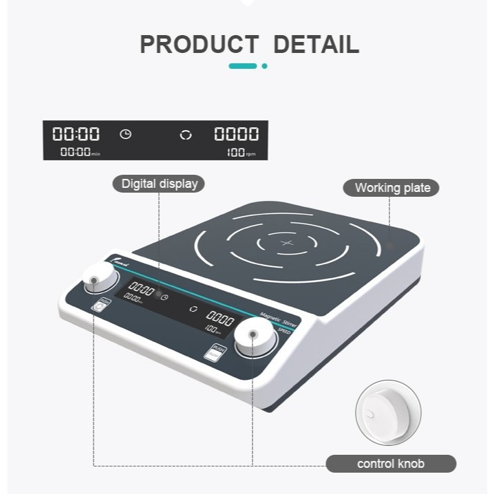 JOANLAB Magnetic Stirrer Large Pengaduk Magnet Capacity Kapasitas Besar 30L MS30L