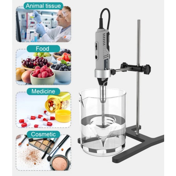 JOANLAB Homogenizer Handheld Emulsifier Disperser Mixer 5000-35000 RPM MHZ-01