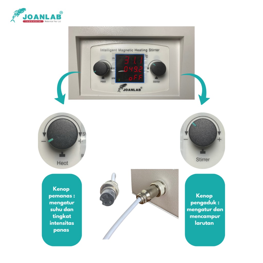 JOANLAB Heating Mantle Skala Besar with Stirring Pemanas Pengaduk HWET-10