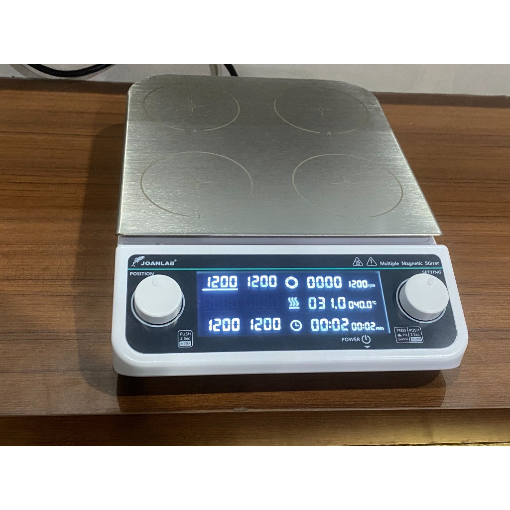 JOANLAB Multi Magnetic Stirrer with Heating 4 Wadah Pemanas Pengaduk MHS-4PRO