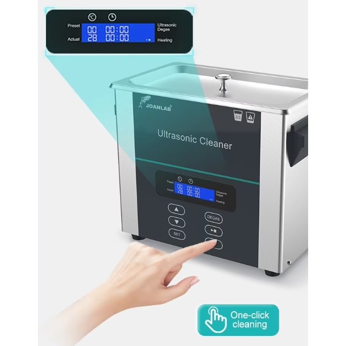 JOANLAB Ultrasonic Cleaning Machine Pembersih Kacamata Perhiasan Emas 3 Liter UC30D