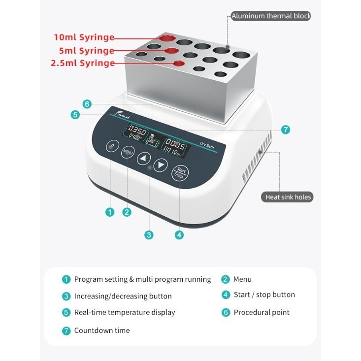 JOANLAB Dry Bath Heater Lab Pemanas PRP Gel Maker DB100G