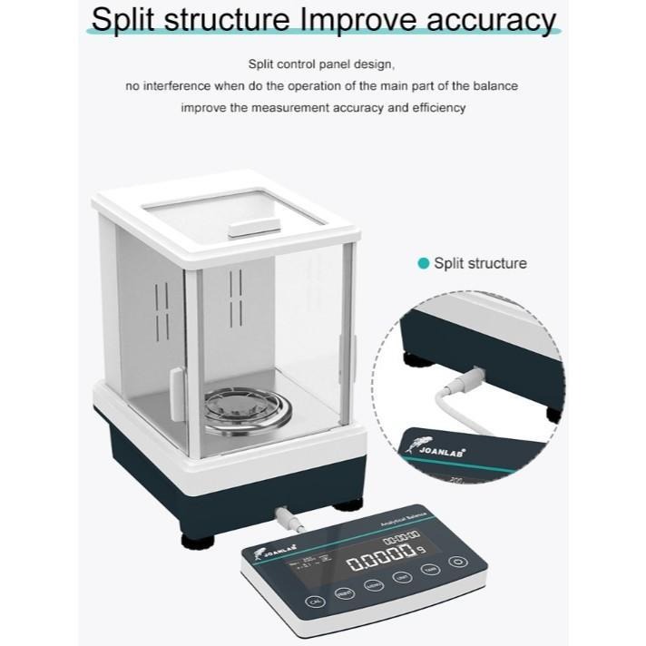 JOANLAB Dual Range Analytical Balance Timbangan Analitik 0.1/0.01 mg 120 gr CEB1035