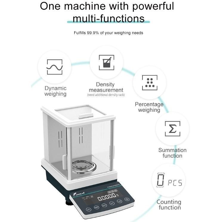 JOANLAB Dual Range Analytical Balance Timbangan Analitik 0.1/0.01 mg 120 gr CEB1035