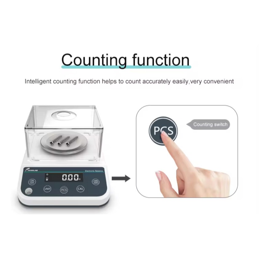 JOANLAB Precision Balance Timbangan Digital Electronic Resolusi 0.01 gram 2 kg JNB20002