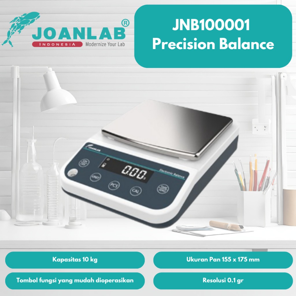 JOANLAB Precision Balance Timbangan Digital Electronic Ketelitian 0.1 gram 10 kg JNB100001