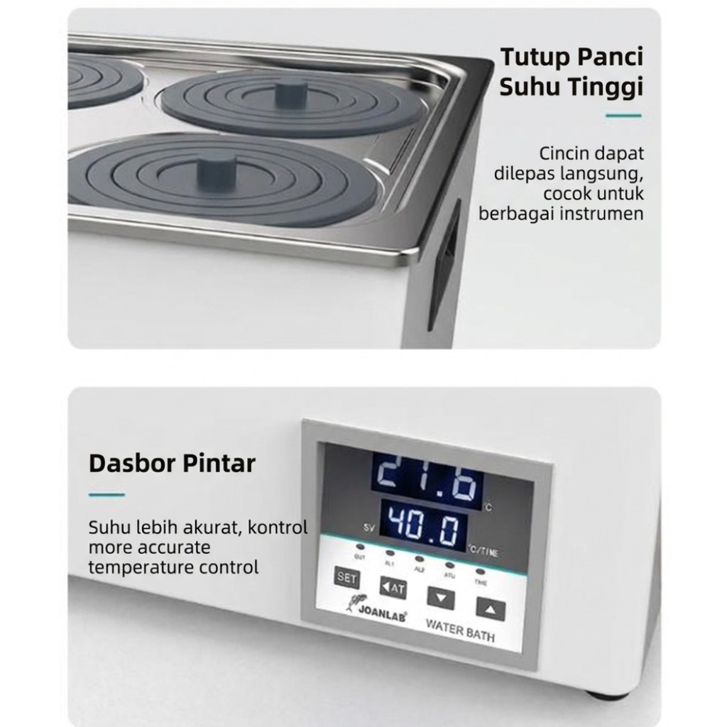 JOANLAB Water Bath Digital 8 Hole Lubang Timer WB100-8F