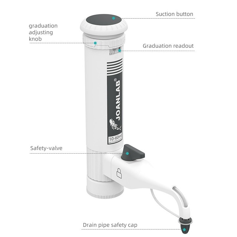 JOANLAB Bottle Top Dispenser 0.5-2.5 ml DA-2.5ML