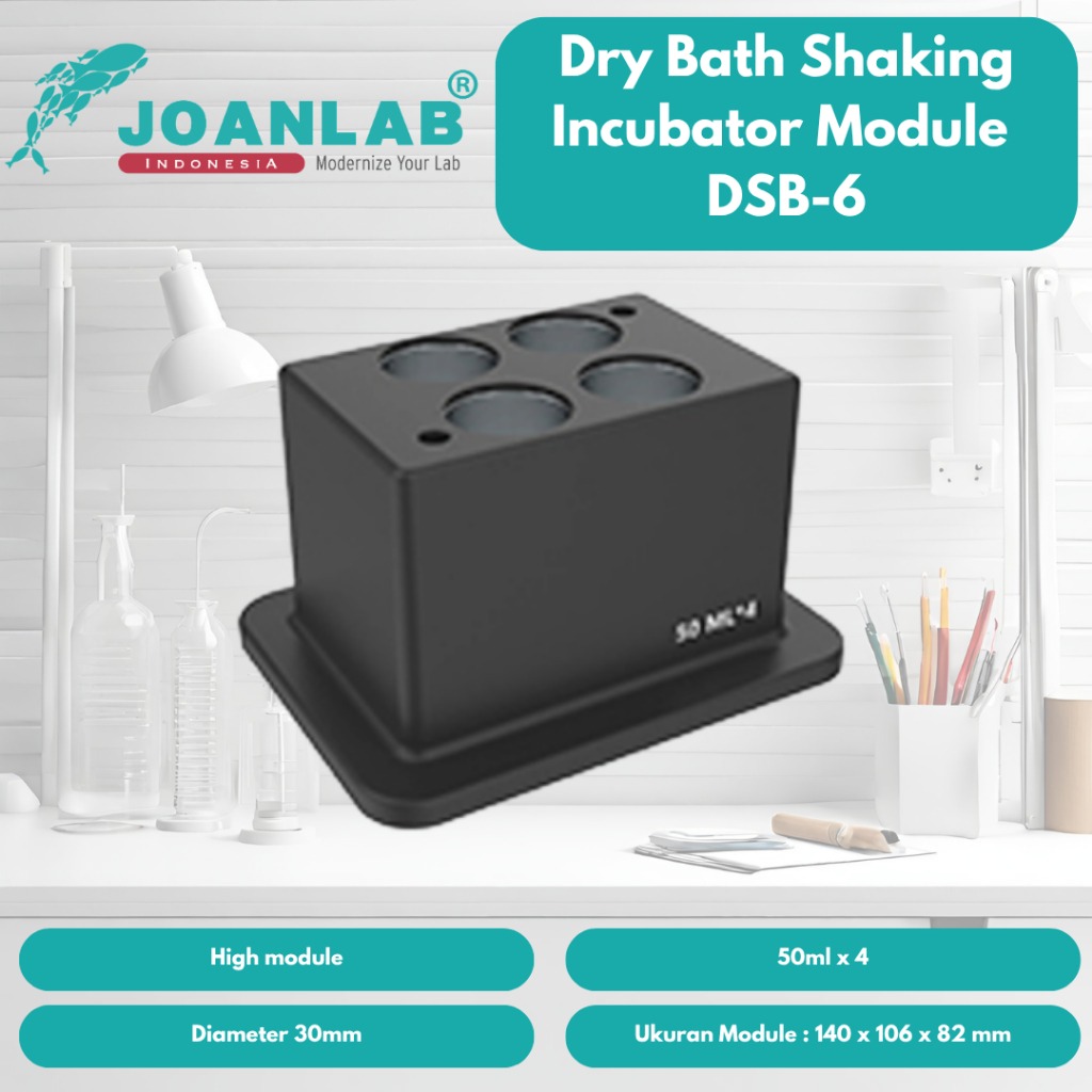JOANLAB Modul DBS-6 untuk Dry Bath Shaking Incubator DBS-100MAX