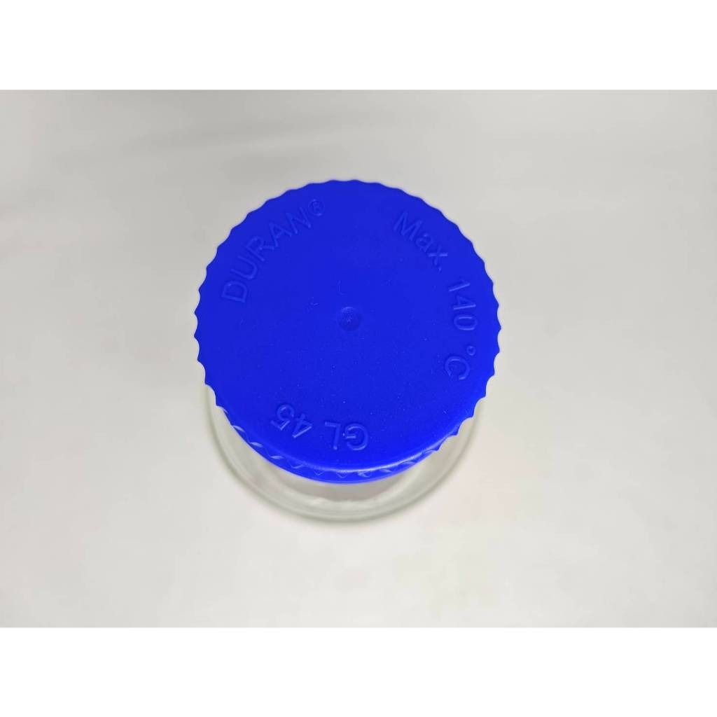 DURAN Bottle Botol Sampel Laboratorium GL45 100 ml Bening Tutup Biru