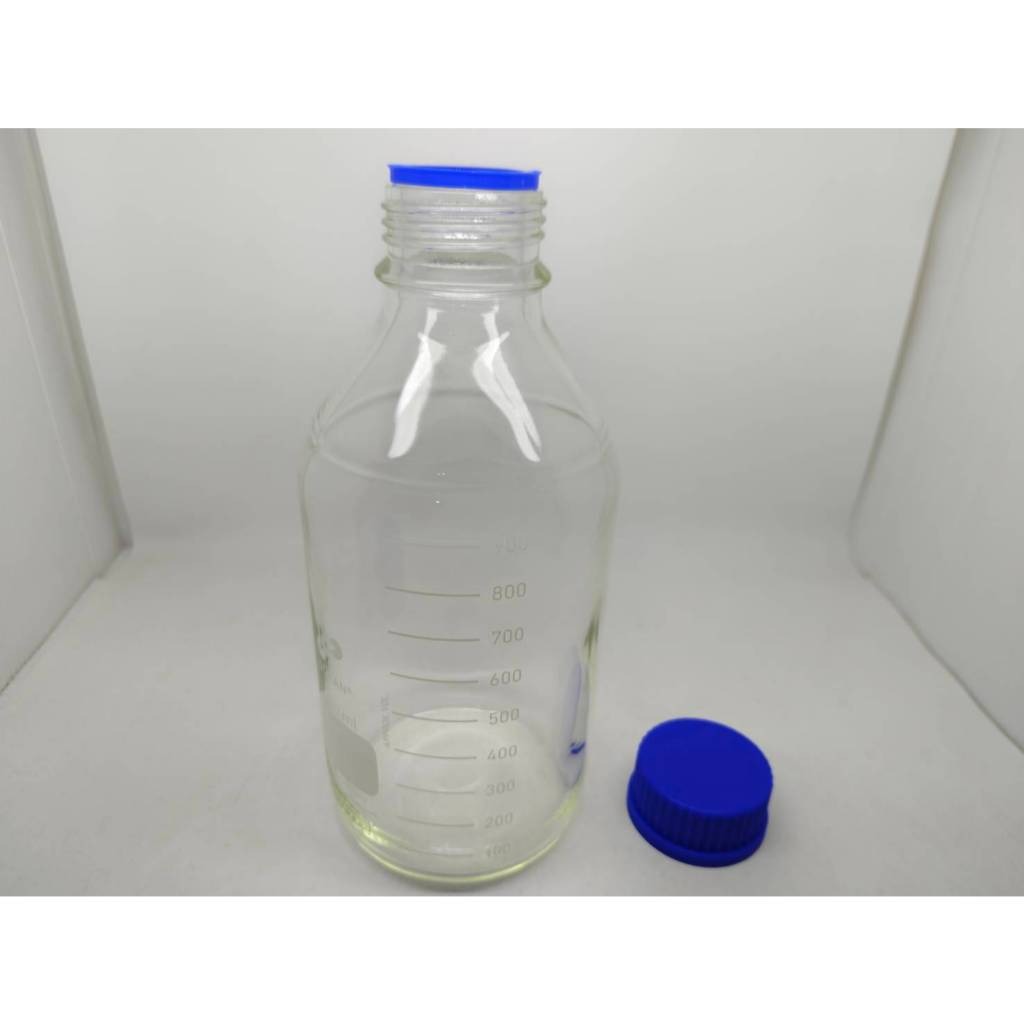DURAN Bottle Botol Sampel Laboratorium GL45 500 ml Bening Tutup Biru