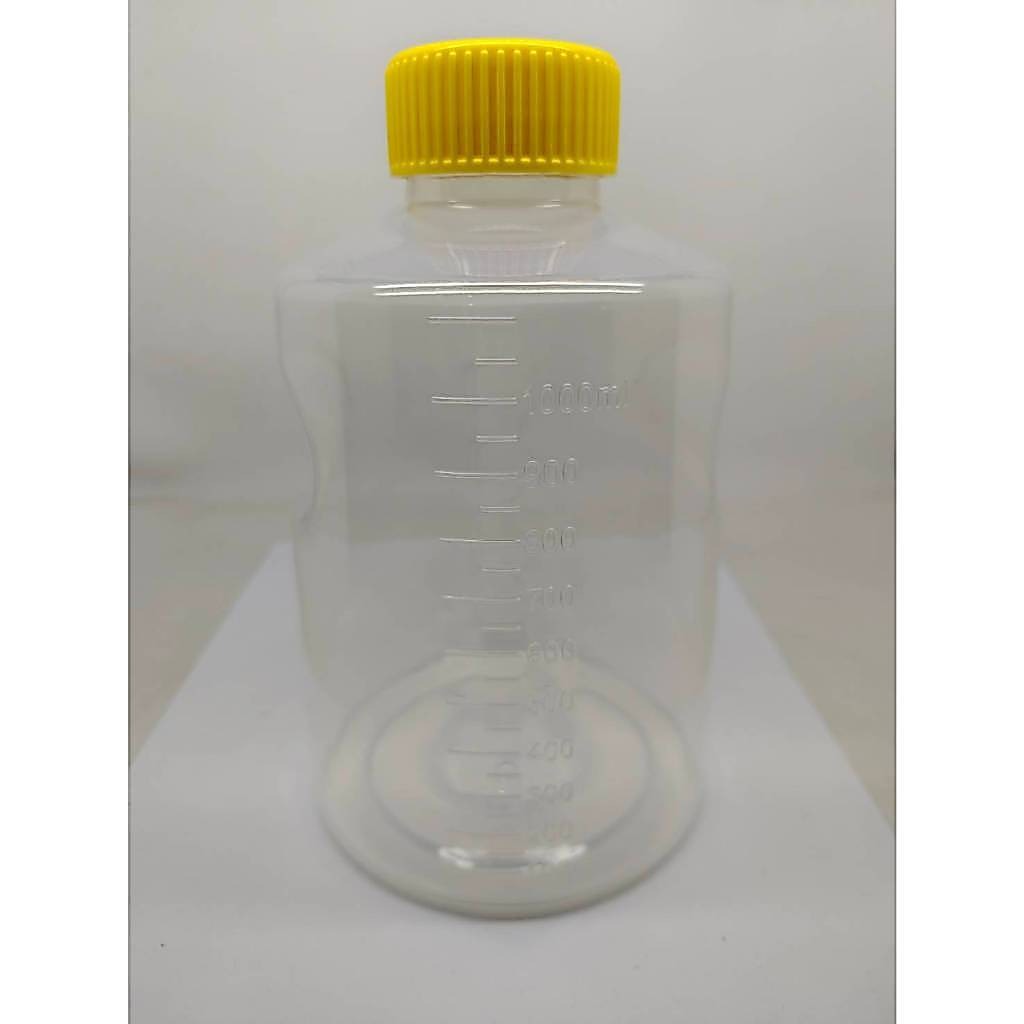 JOANLAB Botol Polystyrene Polistirena 1 Liter Bening Berskala