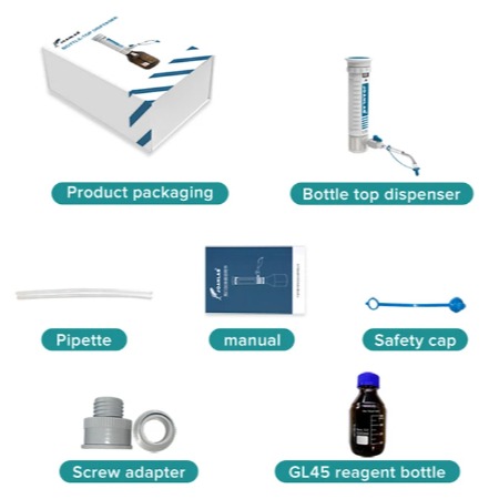 JOANLAB Bottletop Dispenser Botol Reagen Lab DA-10ML Paket dengan Botol