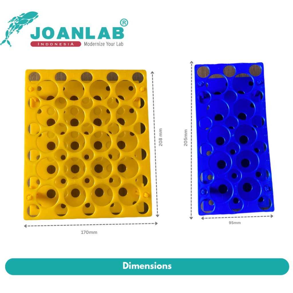 JOANLAB Centrifuge Tube Rack Rak Tabung Sentrifugal 15 ml dan 50 ml Oranye