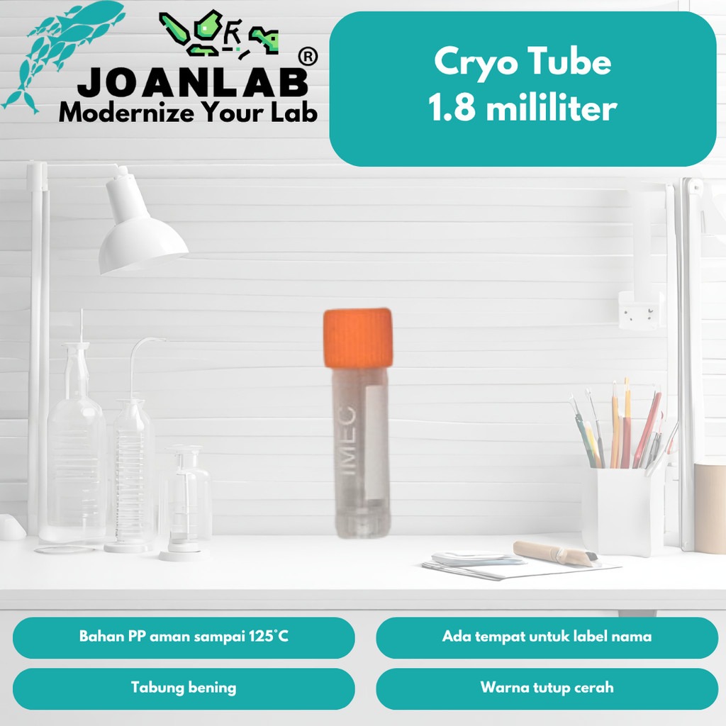 JOANLAB Cryo Tube Tabung Sample Cryovial Cryogenic 1.8 ml