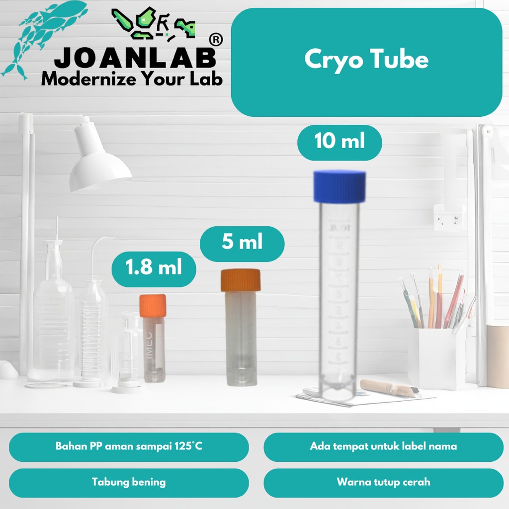 JOANLAB Cryo Tube Tabung Sample Cryovial Cryogenic 5 ml