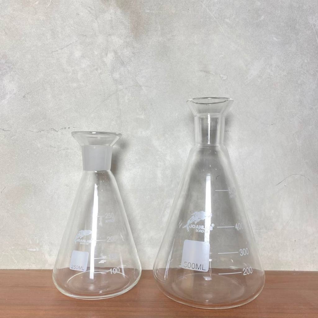 JOANLAB Iodine Flask Labu Iodium dengan Glass Stopper 500 ml