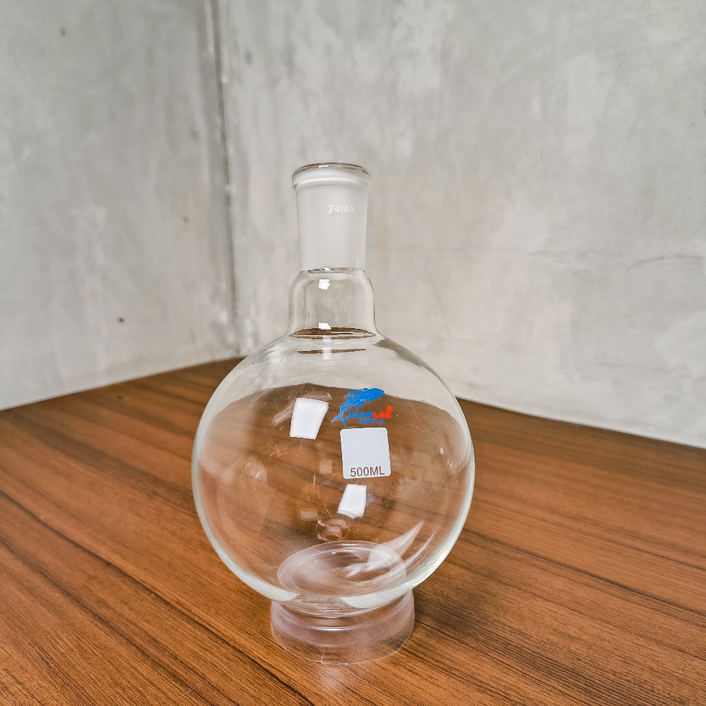JOANLAB Labu Didih Boiling Flask Round Bottom Single Neck 24/40 500 ml