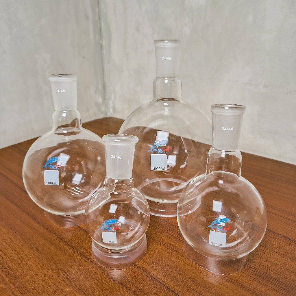 JOANLAB Labu Didih Boiling Flask Round Bottom Single Neck 24/40 500 ml