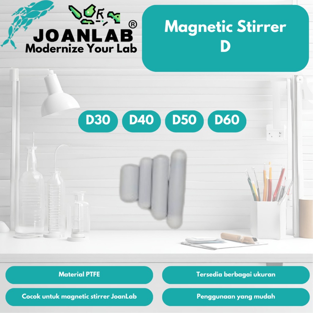 JOANLAB Magnet Stir Bar Pengaduk Magnet D60 Panjang 60 mm