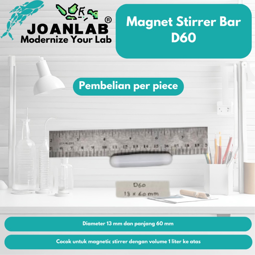JOANLAB Magnet Stir Bar Pengaduk Magnet D60 Panjang 60 mm